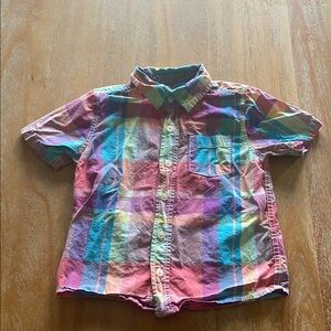 Colorful Plaid Kids Shirt SZ 5T